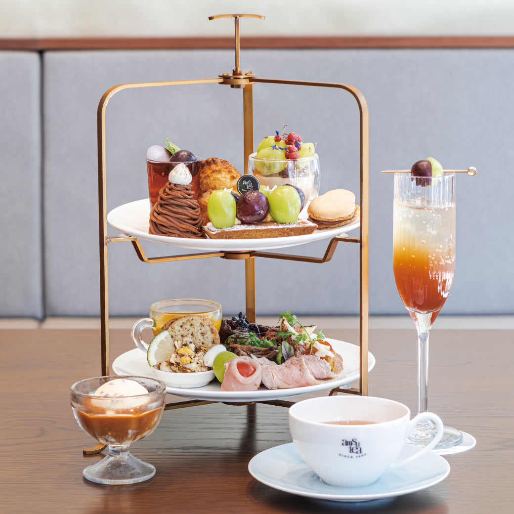 ポーセラーツ１点物！アフタヌーンティーセット ポーセラーツ1点物！アフタヌーンティーセット